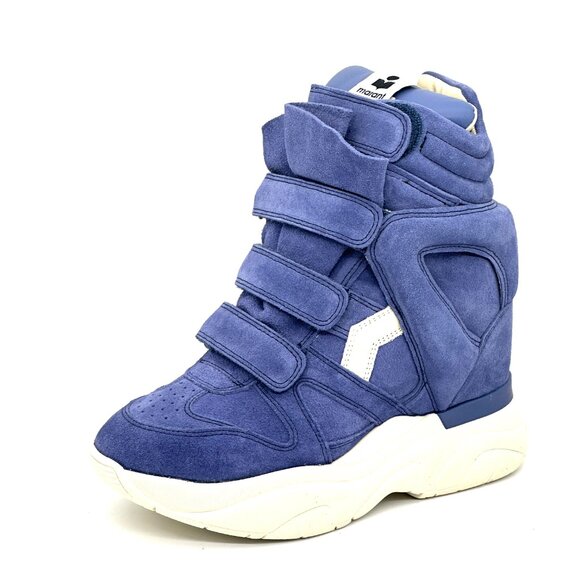 Isabel Marant BALSKEE Suede High Top Wedge Sneaker Ankle Bootie Boots - Picture 5 of 16